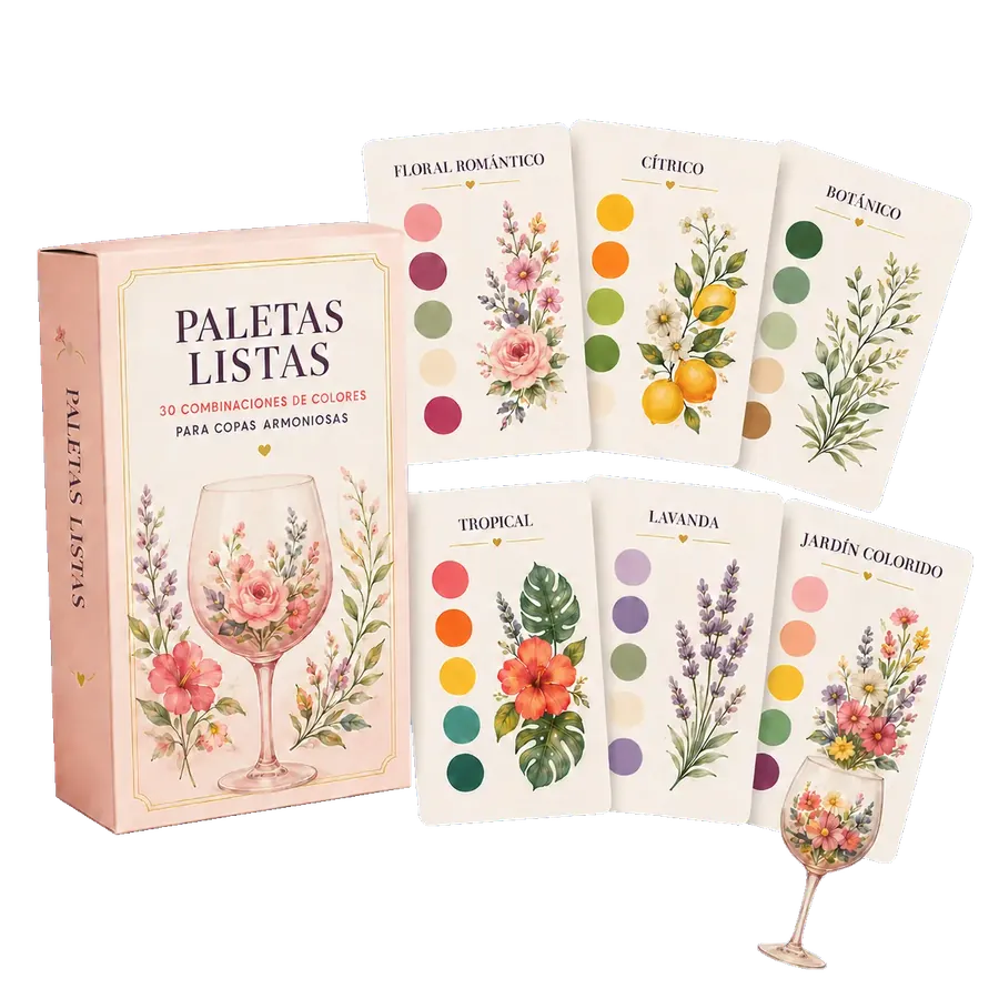 Mockup del bono Paletas Listas con 30 combinaciones de colores